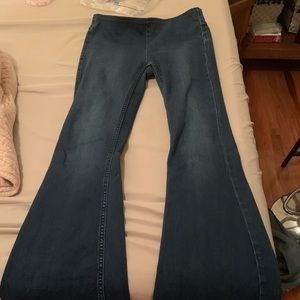 Free people flare dark wash jeans